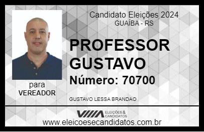 Candidato PROFESSOR GUSTAVO 2024 - GUAÍBA - Eleições