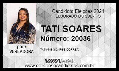 Candidato TATI SOARES 2024 - ELDORADO DO SUL - Eleições