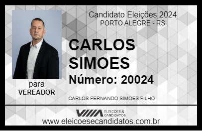 Candidato CARLOS SIMOES 2024 - PORTO ALEGRE - Eleições