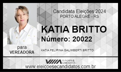 Candidato KATIA BRITTO 2024 - PORTO ALEGRE - Eleições