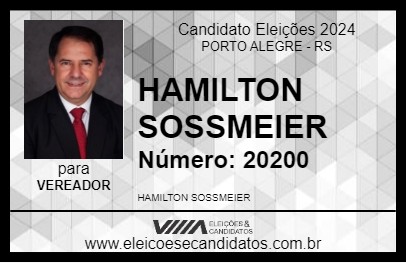 Candidato HAMILTON SOSSMEIER 2024 - PORTO ALEGRE - Eleições