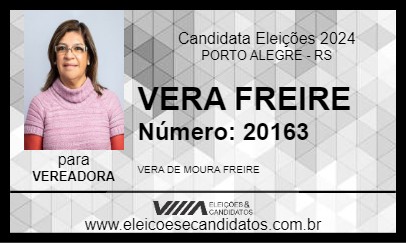 Candidato VERA FREIRE 2024 - PORTO ALEGRE - Eleições