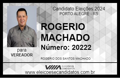 Candidato ROGERIO MACHADO 2024 - PORTO ALEGRE - Eleições