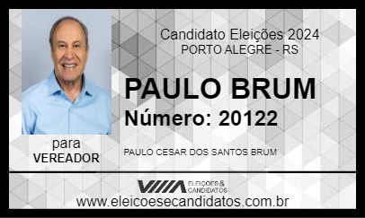 Candidato PAULO BRUM 2024 - PORTO ALEGRE - Eleições