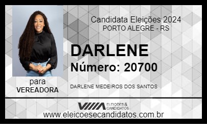 Candidato DARLENE 2024 - PORTO ALEGRE - Eleições