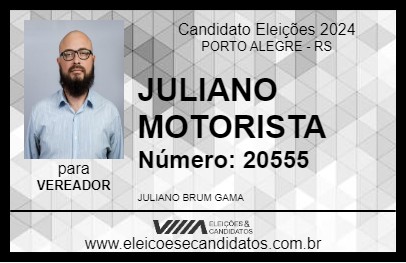 Candidato JULIANO MOTORISTA 2024 - PORTO ALEGRE - Eleições