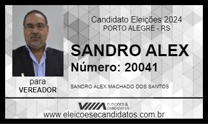 Candidato SANDRO ALEX 2024 - PORTO ALEGRE - Eleições