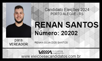 Candidato RENAN  SANTOS 2024 - PORTO ALEGRE - Eleições