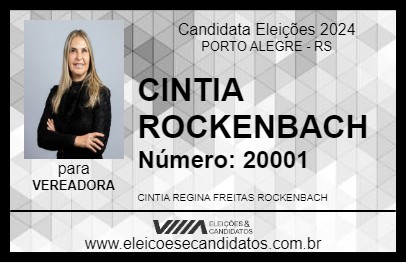 Candidato CINTIA ROCKENBACH 2024 - PORTO ALEGRE - Eleições