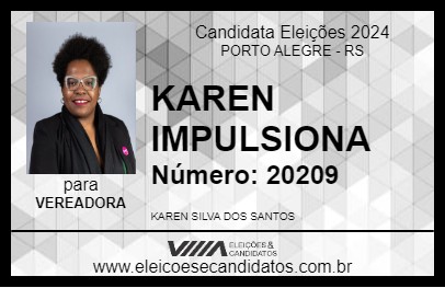 Candidato KAREN IMPULSIONA 2024 - PORTO ALEGRE - Eleições