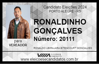 Candidato RONALDINHO GONÇALVES 2024 - PORTO ALEGRE - Eleições