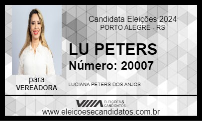 Candidato LU PETERS 2024 - PORTO ALEGRE - Eleições