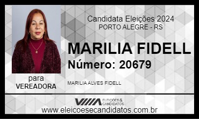 Candidato MARILIA FIDELL 2024 - PORTO ALEGRE - Eleições