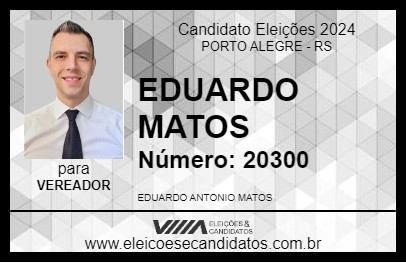 Candidato EDUARDO MATOS 2024 - PORTO ALEGRE - Eleições