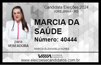 Candidato MARCIA DA SAÚDE 2024 - IGREJINHA - Eleições