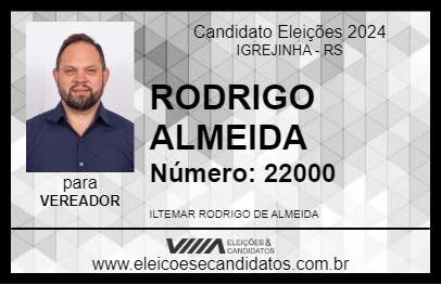 Candidato RODRIGO ALMEIDA 2024 - IGREJINHA - Eleições