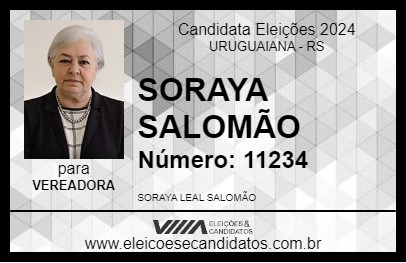 Candidato SORAYA SALOMÃO 2024 - URUGUAIANA - Eleições