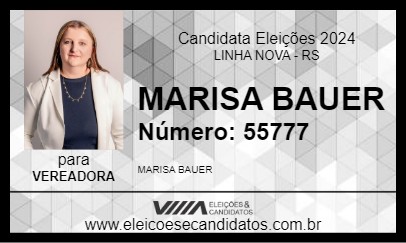 Candidato MARISA BAUER 2024 - LINHA NOVA - Eleições