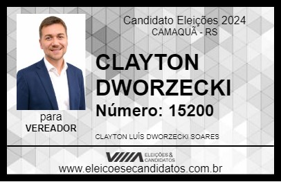 Candidato CLAYTON DWORZECKI 2024 - CAMAQUÃ - Eleições