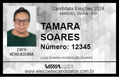 Candidato TAMARA SOARES 2024 - MANOEL VIANA - Eleições