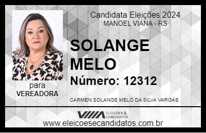 Candidato SOLANGE MELO 2024 - MANOEL VIANA - Eleições