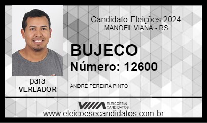 Candidato ANDRÉ BUJECO 2024 - MANOEL VIANA - Eleições