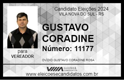 Candidato GUSTAVO CORADINE 2024 - VILA NOVA DO SUL - Eleições