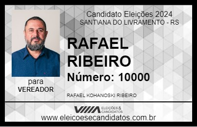 Candidato RAFAEL RIBEIRO 2024 - SANT\ANA DO LIVRAMENTO - Eleições