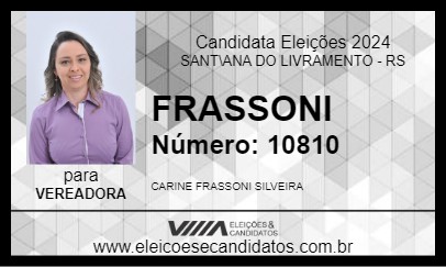 Candidato FRASSONI 2024 - SANT\ANA DO LIVRAMENTO - Eleições