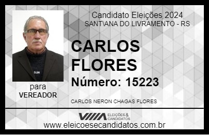 Candidato CARLOS FLORES 2024 - SANT\ANA DO LIVRAMENTO - Eleições