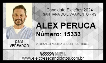 Candidato ALEX PERUCA 2024 - SANT\ANA DO LIVRAMENTO - Eleições