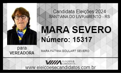 Candidato MARA SEVERO 2024 - SANT\ANA DO LIVRAMENTO - Eleições