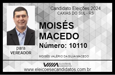 Candidato MOISÉS MACEDO 2024 - CAXIAS DO SUL - Eleições