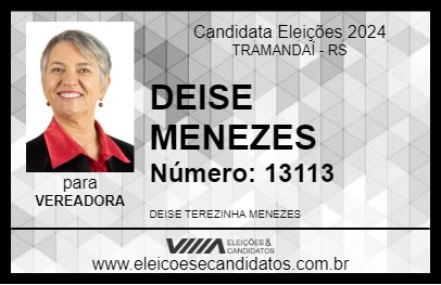 Candidato DEISE MENEZES 2024 - TRAMANDAÍ - Eleições