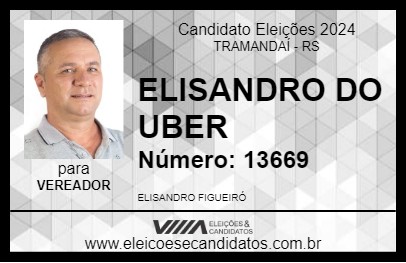 Candidato ELISANDRO DO UBER 2024 - TRAMANDAÍ - Eleições