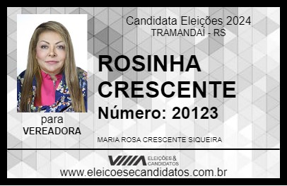 Candidato ROSINHA CRESCENTE 2024 - TRAMANDAÍ - Eleições