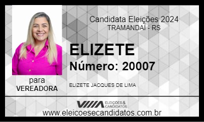 Candidato ELIZETE 2024 - TRAMANDAÍ - Eleições