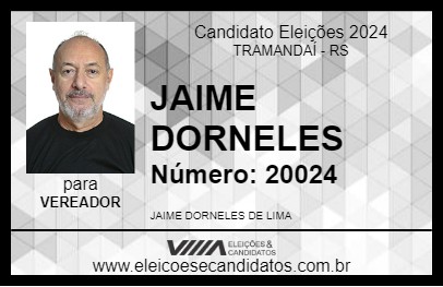 Candidato JAIME DORNELES 2024 - TRAMANDAÍ - Eleições