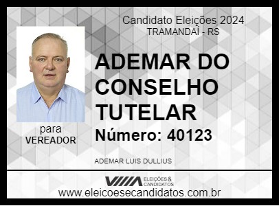 Candidato ADEMAR DO CONSELHO TUTELAR 2024 - TRAMANDAÍ - Eleições