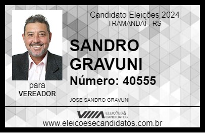 Candidato SANDRO GRAVUNI 2024 - TRAMANDAÍ - Eleições