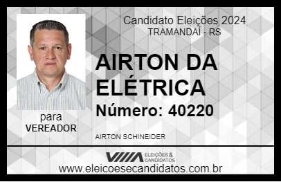 Candidato AIRTON DA ELÉTRICA 2024 - TRAMANDAÍ - Eleições