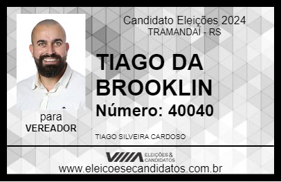 Candidato TIAGO DA BROOKLIN 2024 - TRAMANDAÍ - Eleições