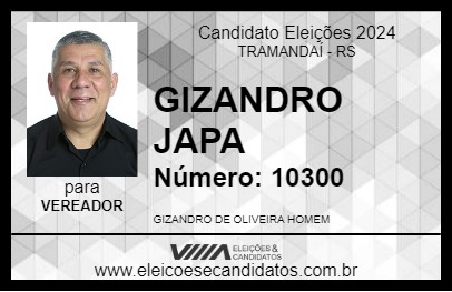 Candidato GIZANDRO JAPA 2024 - TRAMANDAÍ - Eleições