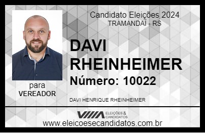 Candidato DAVI RHEINHEIMER 2024 - TRAMANDAÍ - Eleições