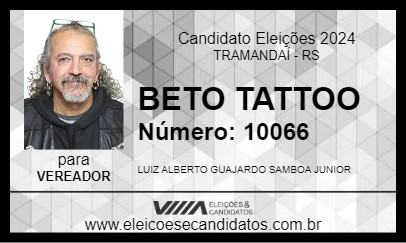 Candidato BETO TATTOO 2024 - TRAMANDAÍ - Eleições