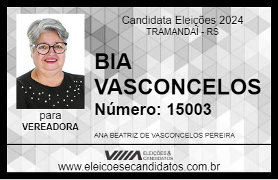 Candidato BIA VASCONCELOS 2024 - TRAMANDAÍ - Eleições