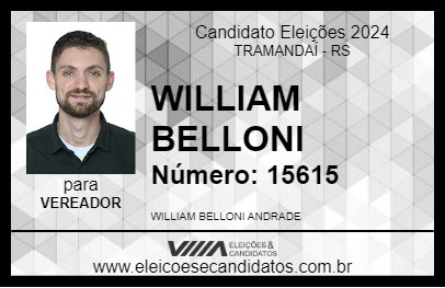 Candidato WILLIAM BELLONI 2024 - TRAMANDAÍ - Eleições