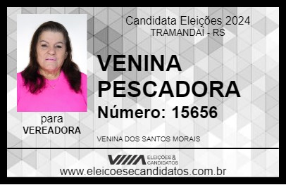 Candidato VENINA PESCADORA 2024 - TRAMANDAÍ - Eleições