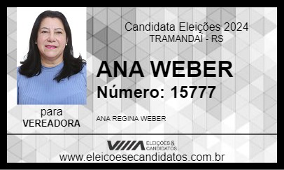 Candidato ANA WEBER 2024 - TRAMANDAÍ - Eleições