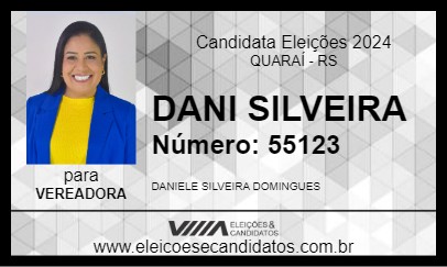 Candidato DANI SILVEIRA 2024 - QUARAÍ - Eleições